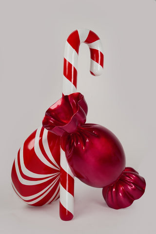 XR13167 RESIN CANDY CANE/CANDY,38.5in